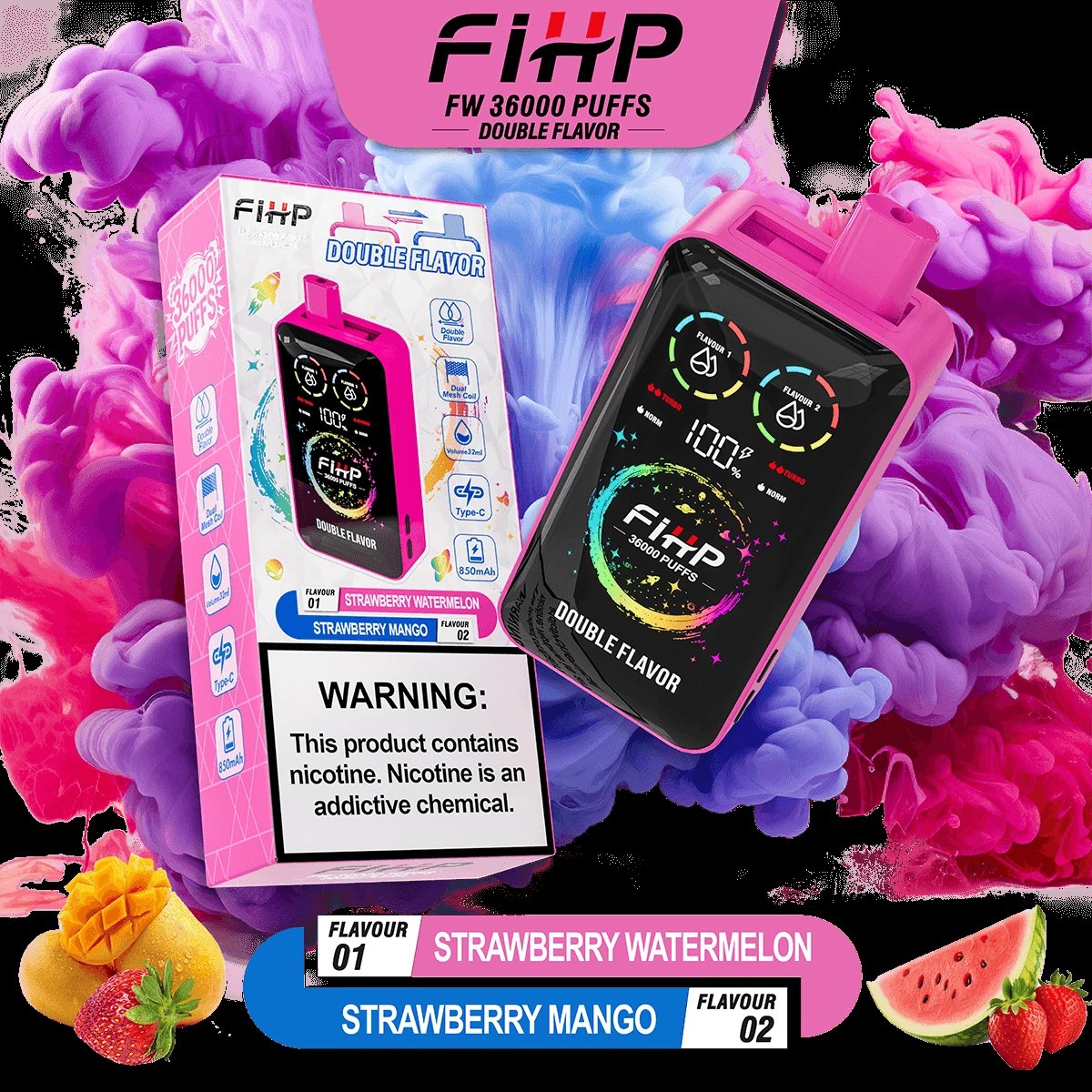 FIHP 2-in-1 36000 36K Bouffées Vape Jetable - image 9