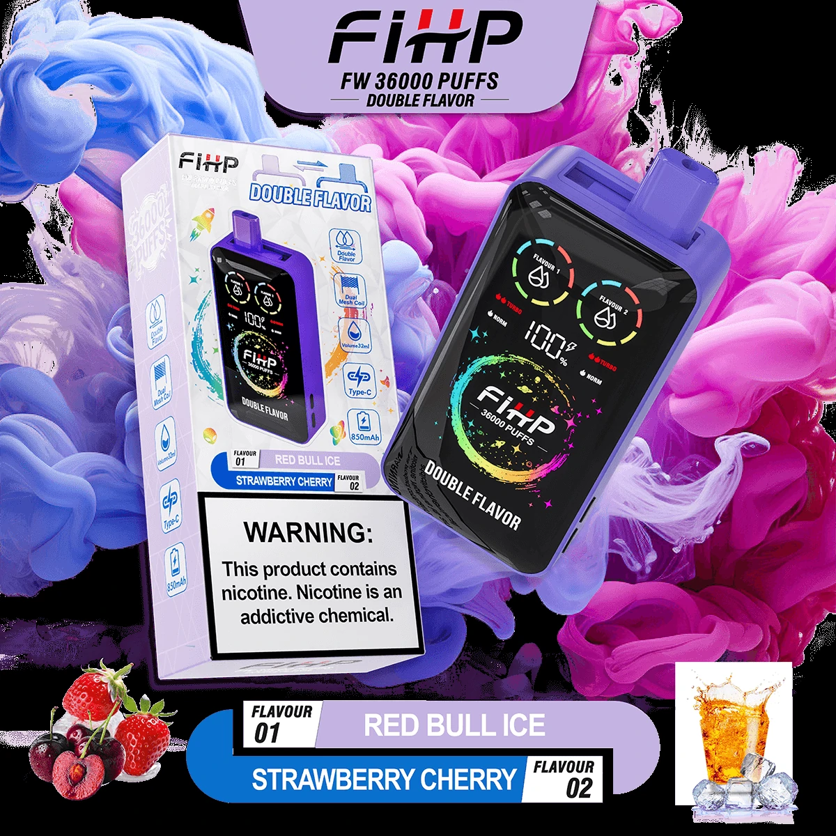 FIHP 2-in-1 36000 36K Bouffées Vape Jetable - image 11