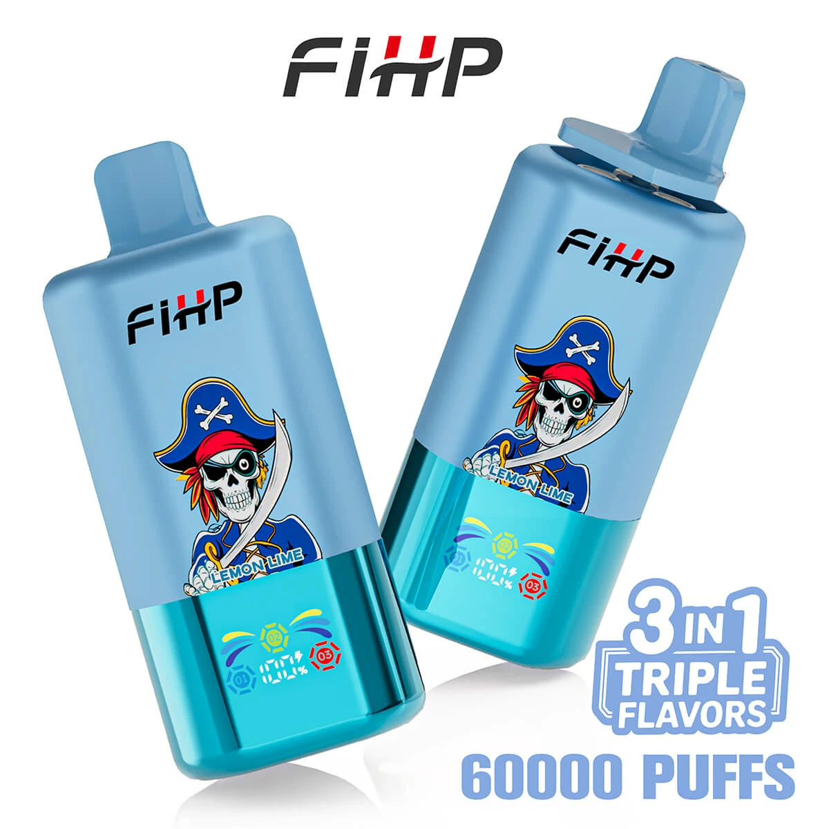 FIHP 3-in-1 60000 60K Bouffées Système Triple Saveur Vape Jetable - image 5