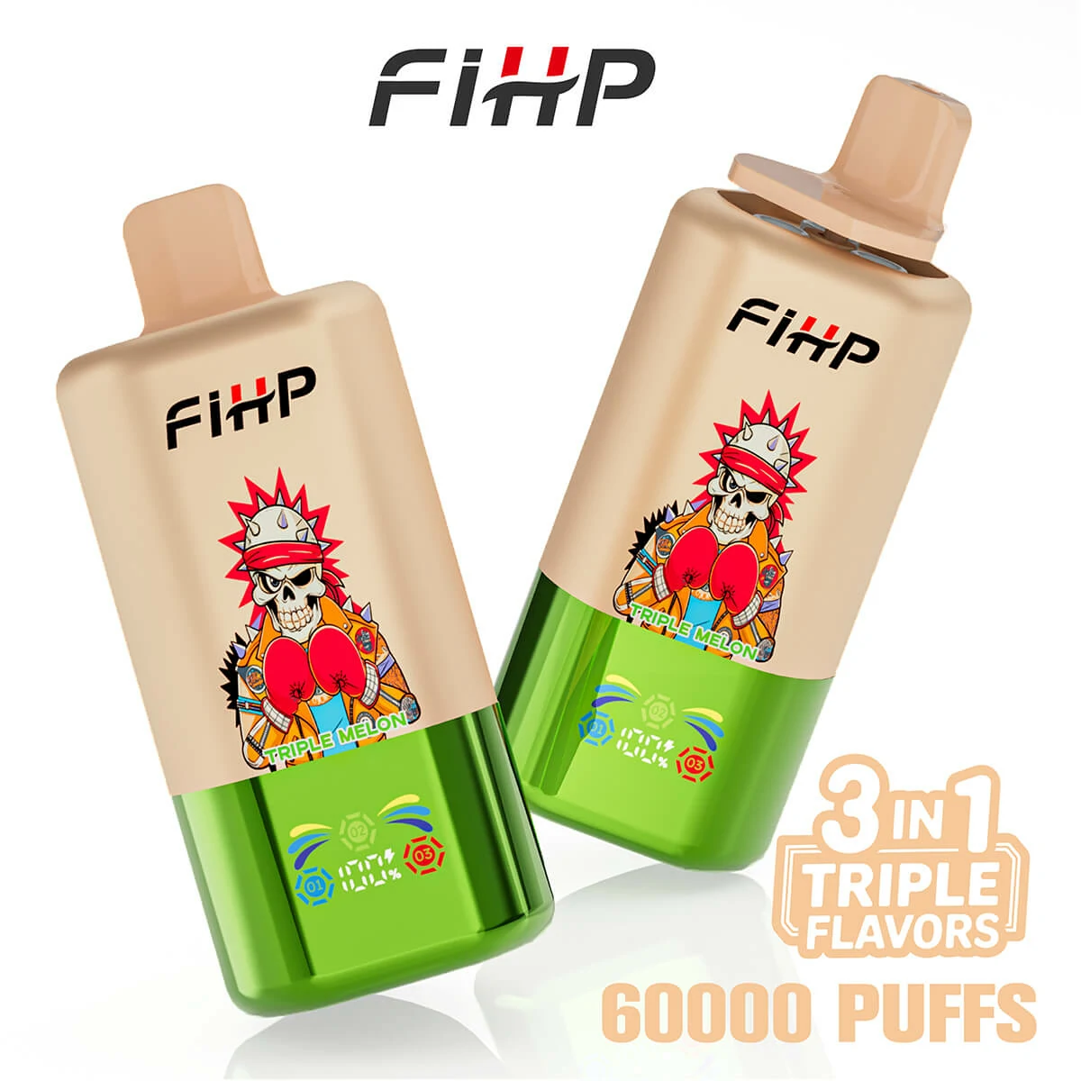 FIHP 3-in-1 60000 60K Bouffées Système Triple Saveur Vape Jetable - image 8