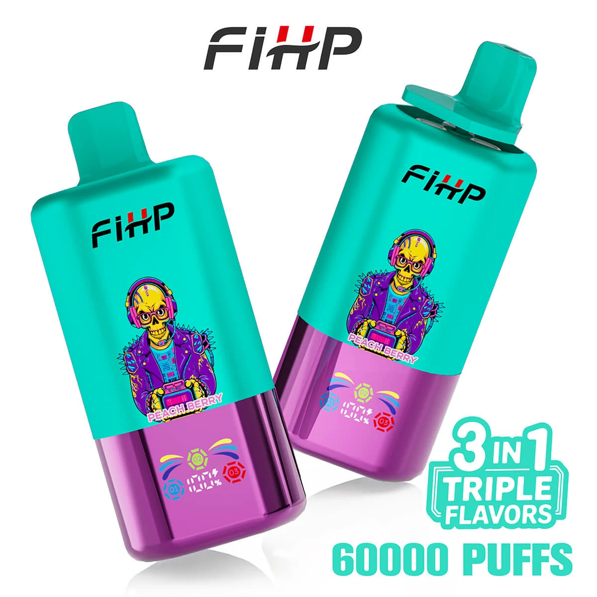 FIHP 3-in-1 60000 60K Bouffées Système Triple Saveur Vape Jetable - image 11