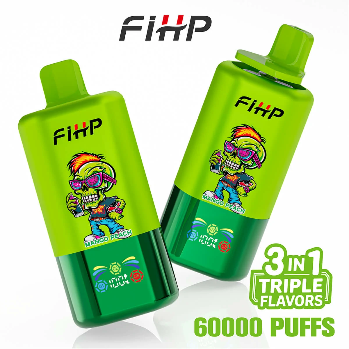 FIHP 3-in-1 60000 60K Bouffées Système Triple Saveur Vape Jetable - image 9