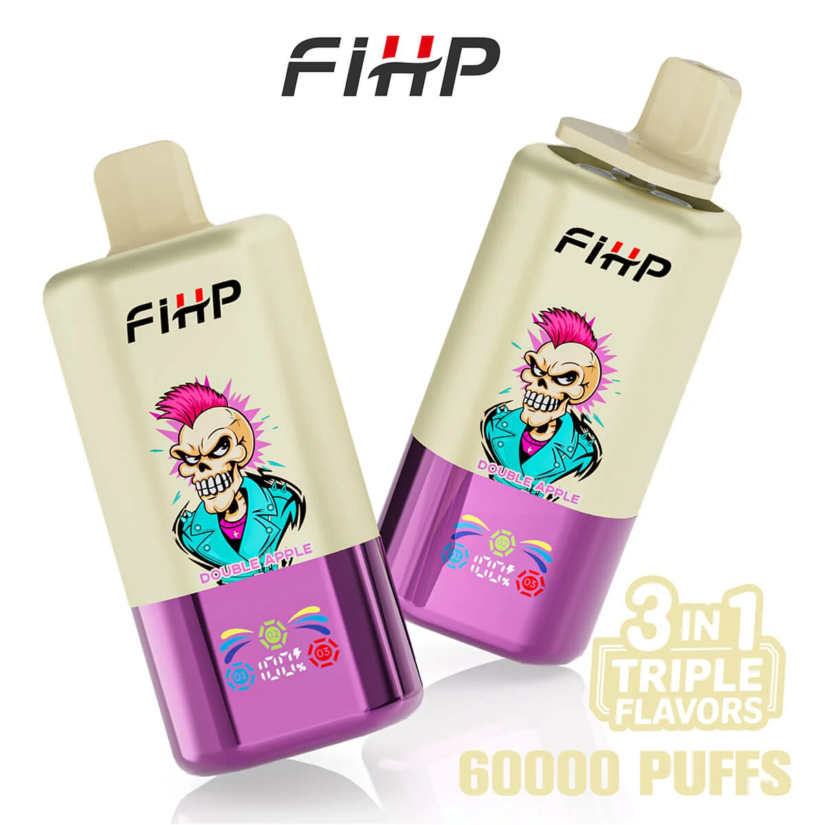 FIHP 3-in-1 60000 60K Bouffées Système Triple Saveur Vape Jetable - image 12