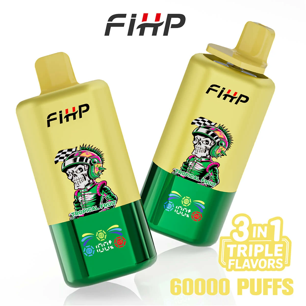 FIHP 3-in-1 60000 60K Bouffées Système Triple Saveur Vape Jetable - image 13