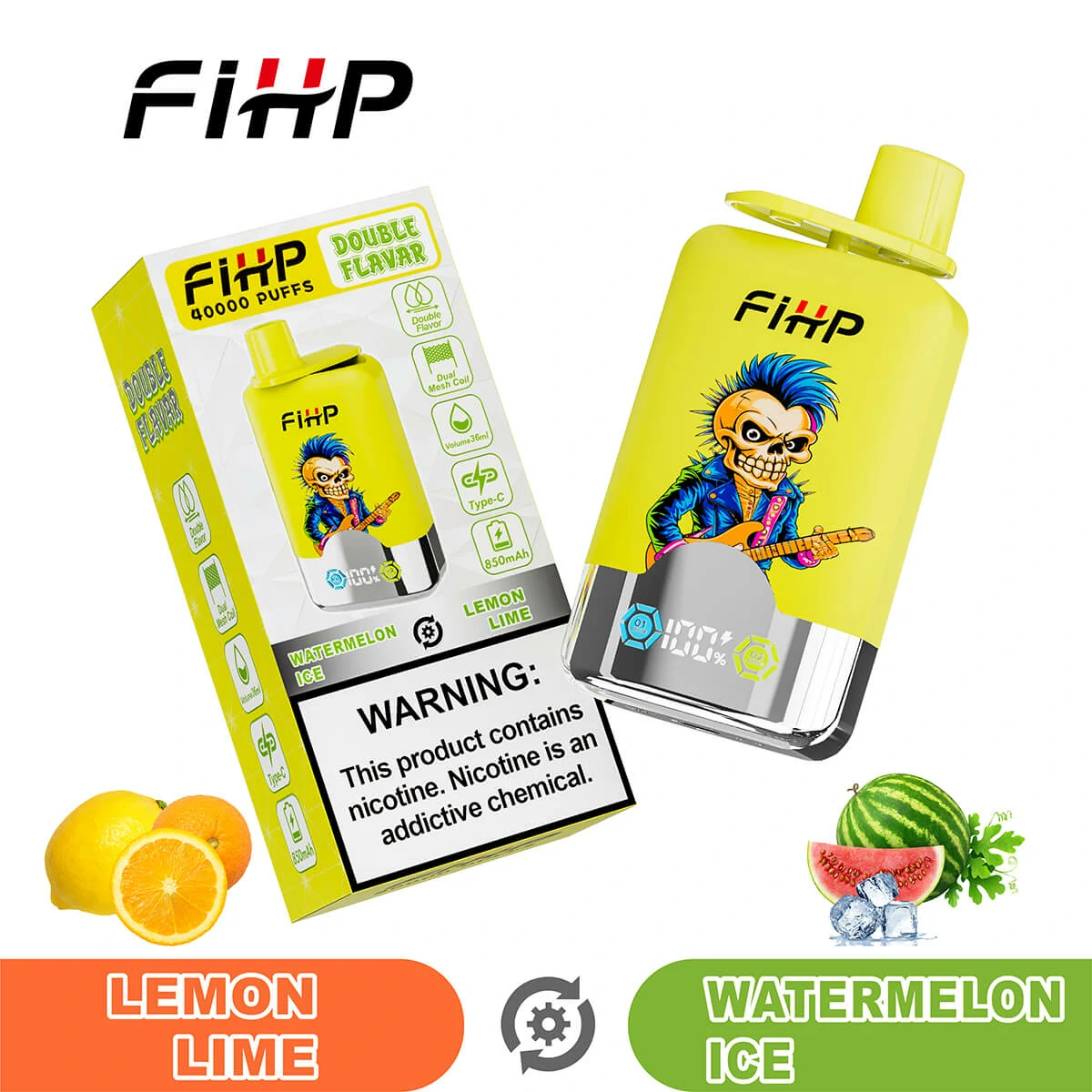 FIHP 2-in-1 40000 40K Bouffées LED Display Vape jetable - image 7