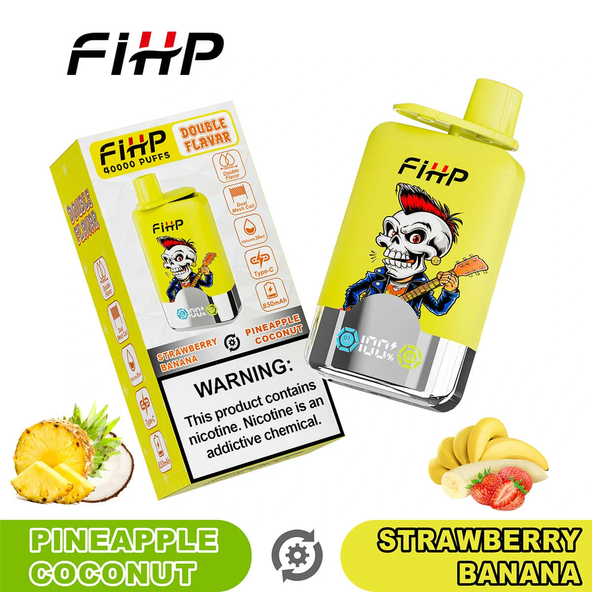 FIHP 2-in-1 40000 40K Bouffées LED Display Vape jetable - image 10