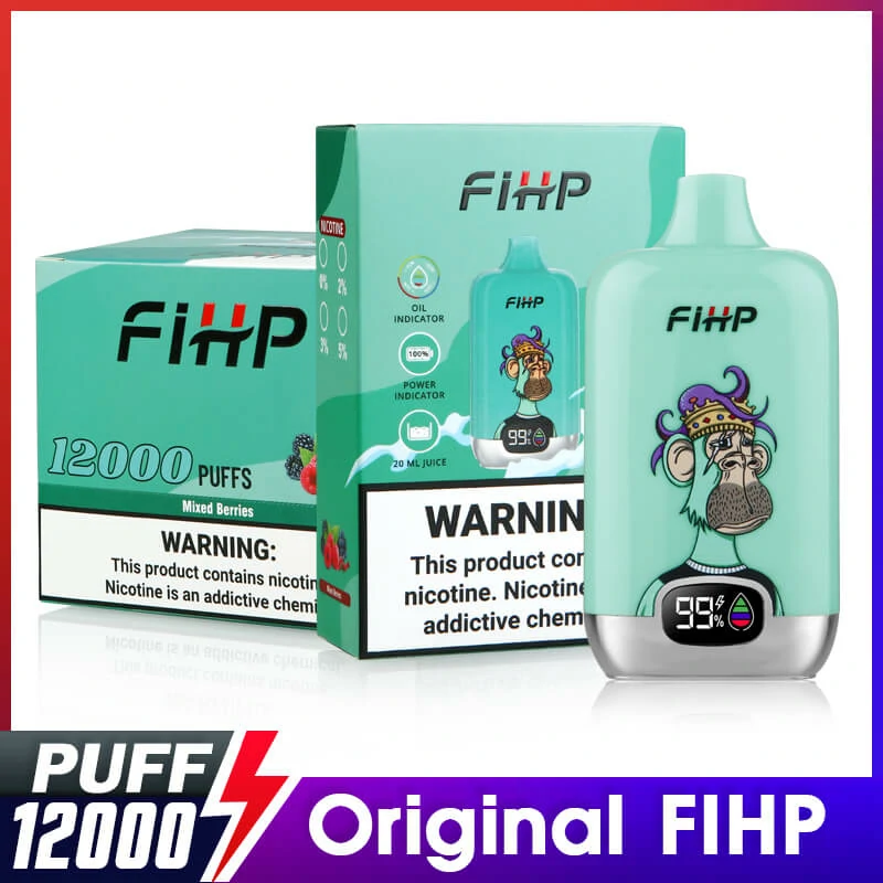 FIHP 12000 12K Bouffées LED Display Vape jetable - image 12