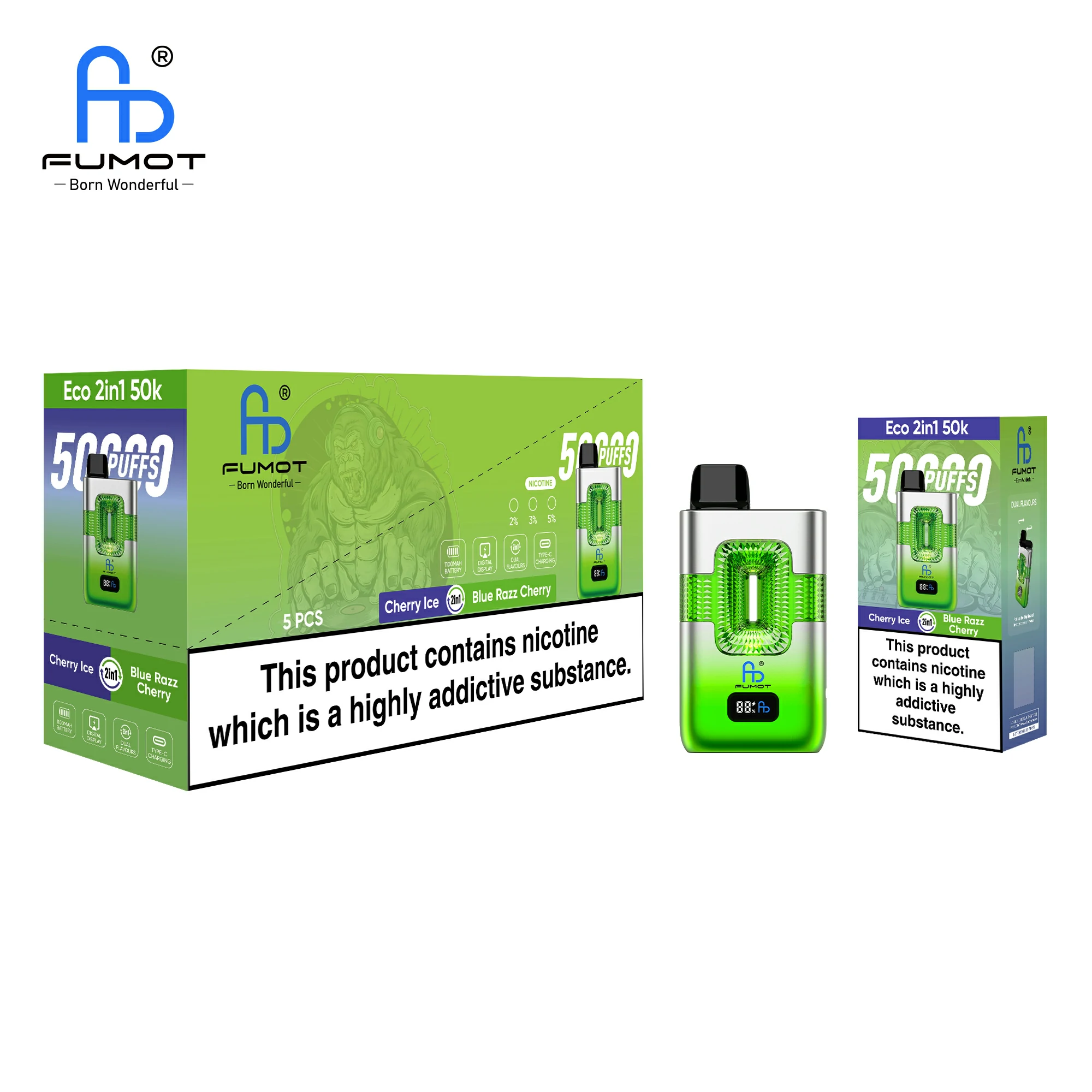 Fumot Randm Eco 50000 50K Bouffées 2-in-1 Vape jetable - image 9