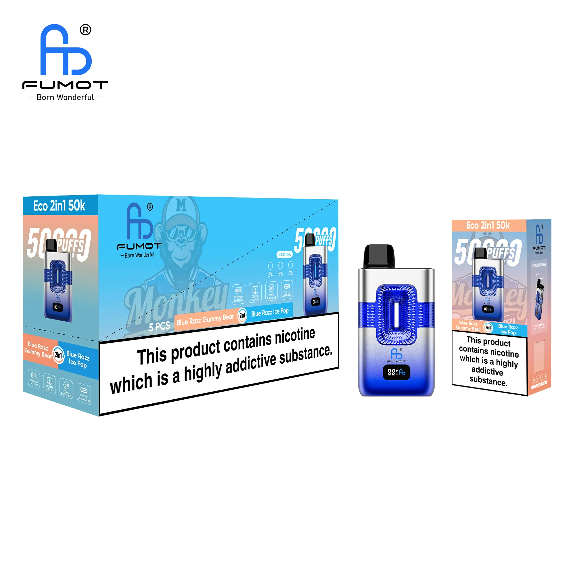 Fumot Randm Eco 50000 50K Bouffées 2-in-1 Vape jetable - image 11