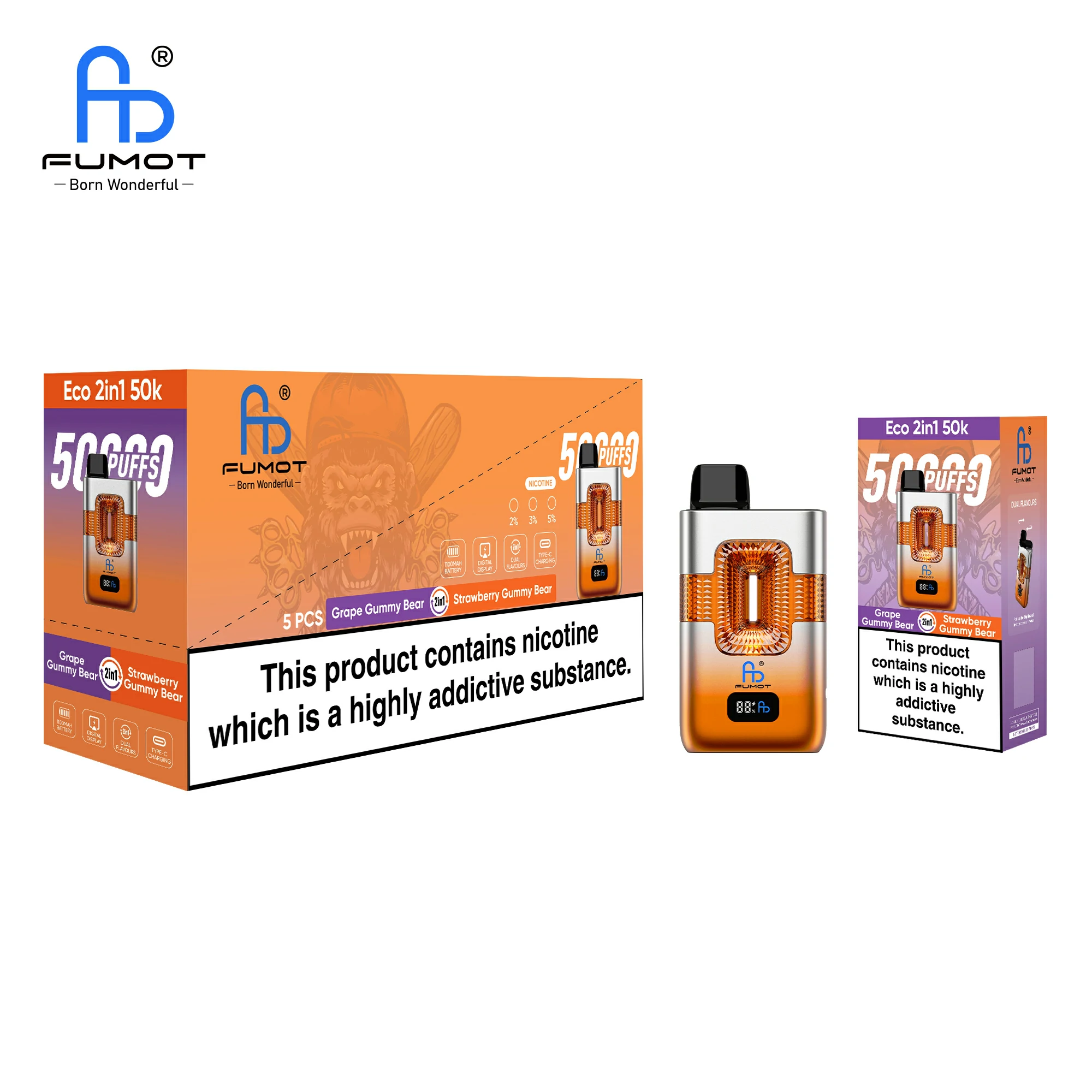 Fumot Randm Eco 50000 50K Bouffées 2-in-1 Vape jetable - image 14