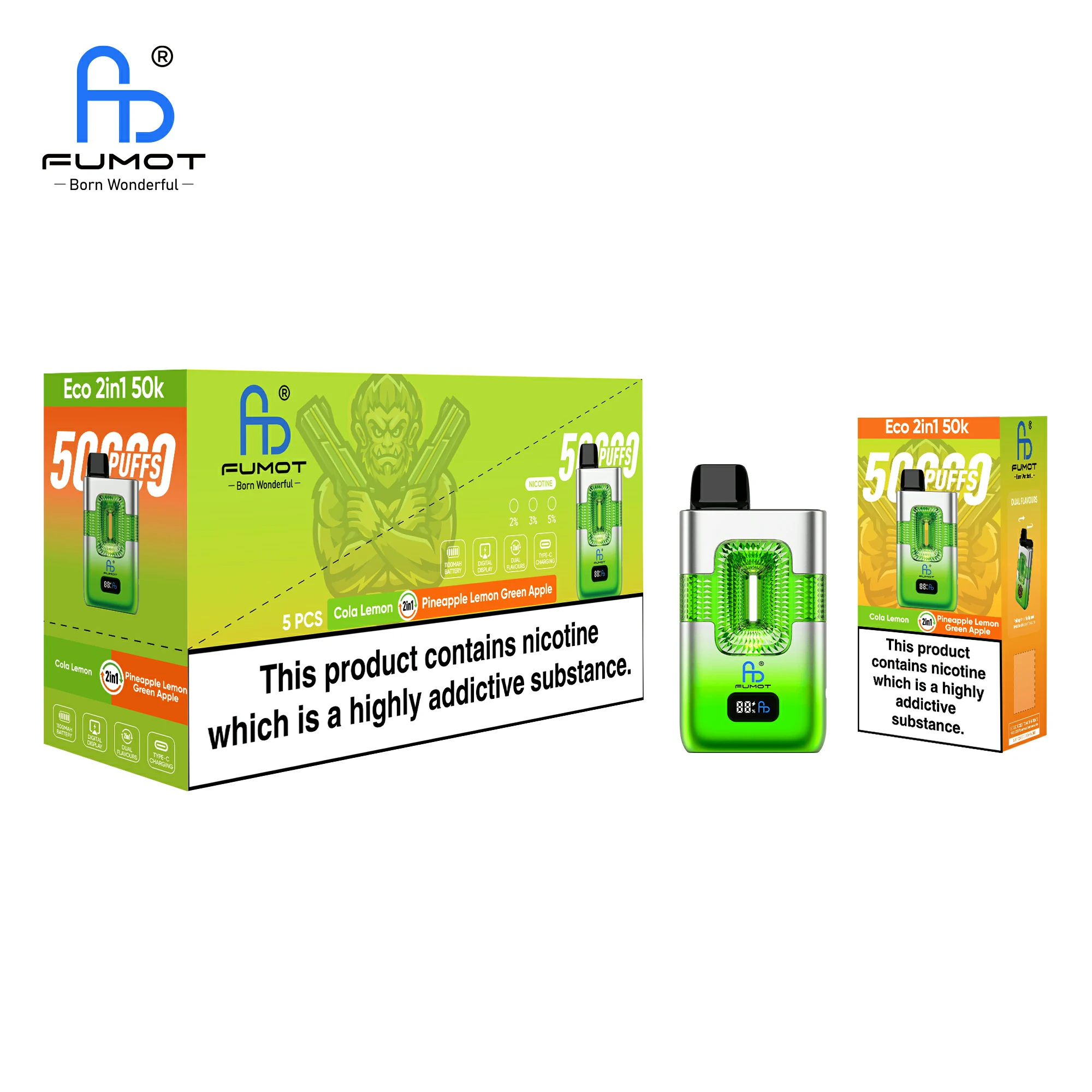 Fumot Randm Eco 50000 50K Bouffées 2-in-1 Vape jetable - image 6