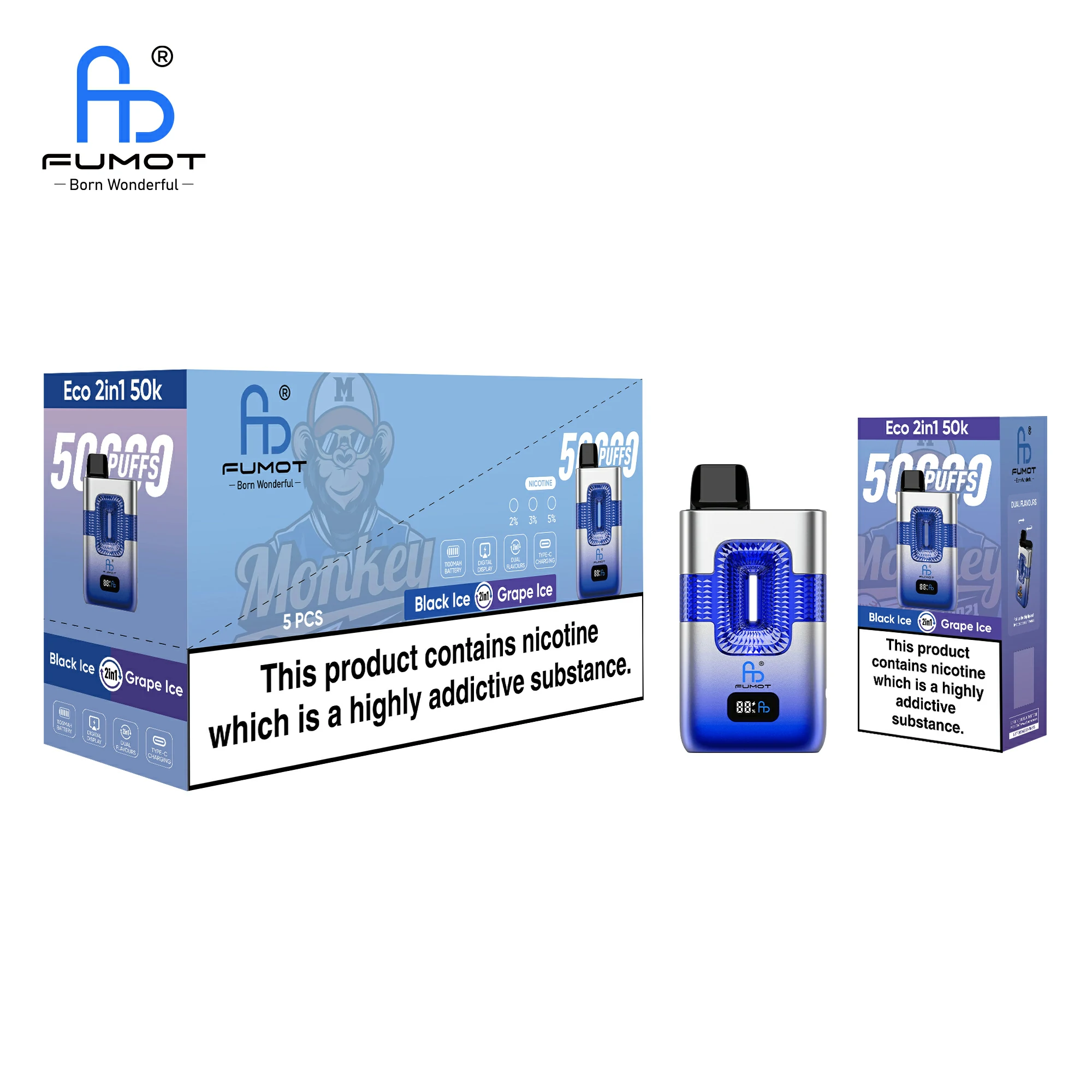 Fumot Randm Eco 50000 50K Bouffées 2-in-1 Vape jetable - image 7