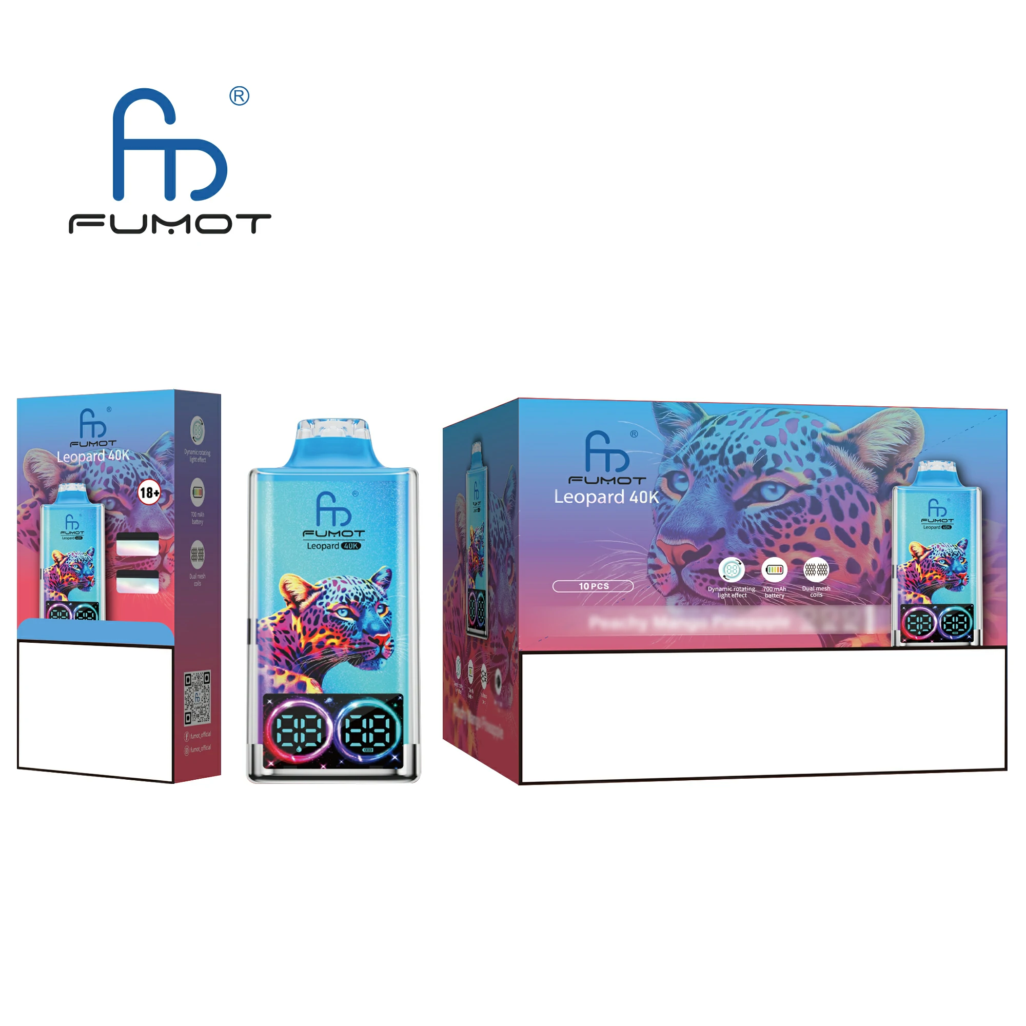 Fumot Randm Leopard 40000 40K Bouffées RGB Vape jetable - image 15