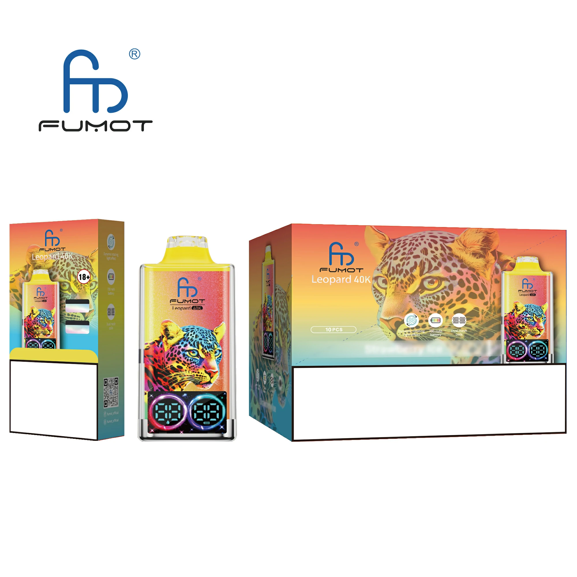 Fumot Randm Leopard 40000 40K Bouffées RGB Vape jetable - image 5