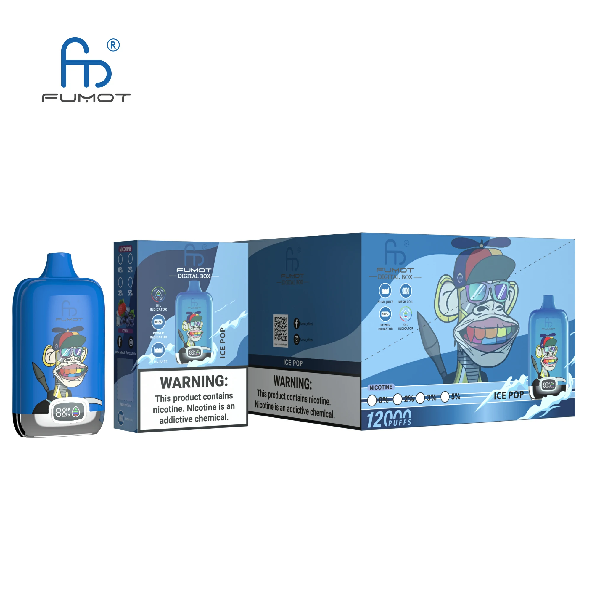 Fumot Randm 12000 12K Mesh Coil Vape jetable - image 5