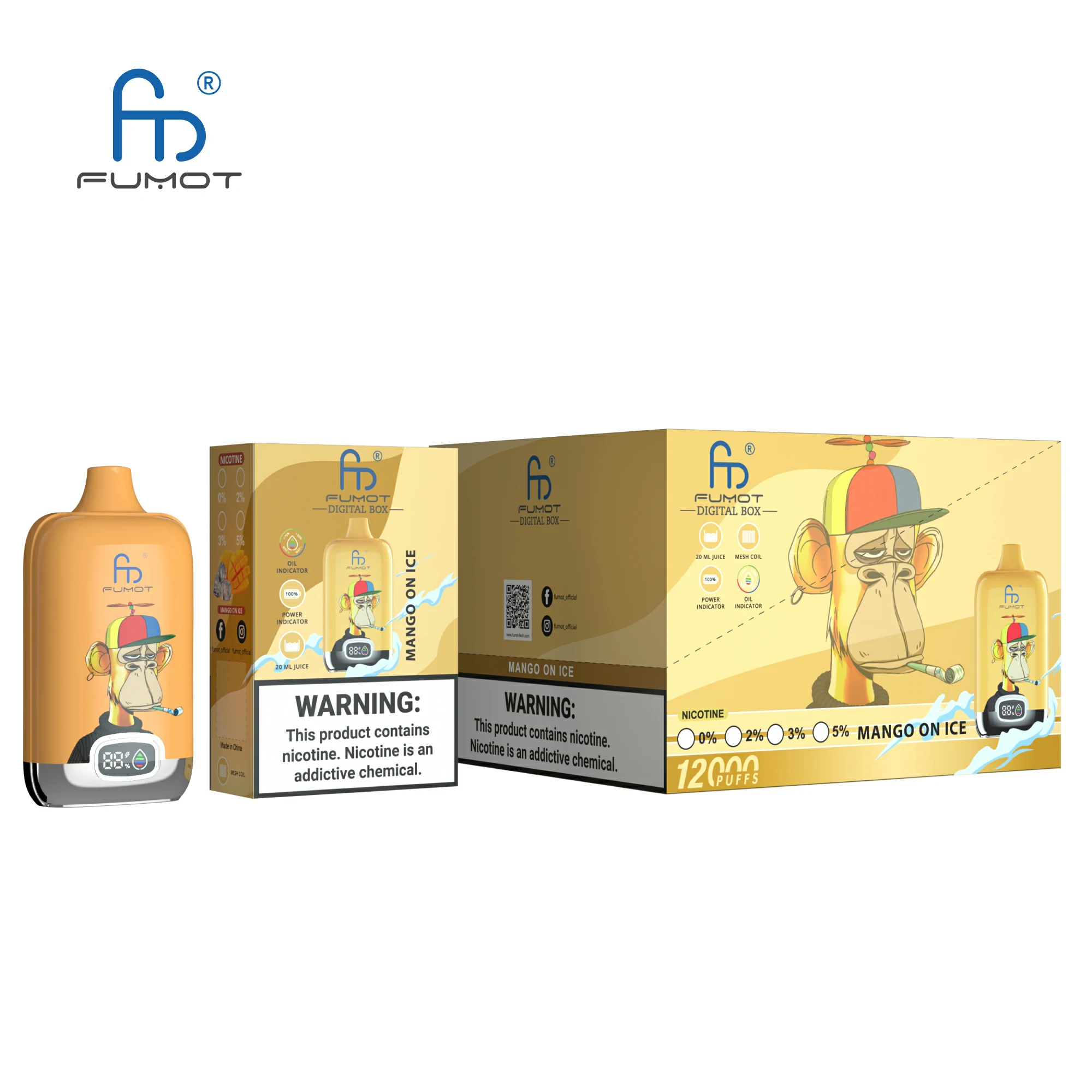 Fumot Randm 12000 12K Mesh Coil Vape jetable - image 9