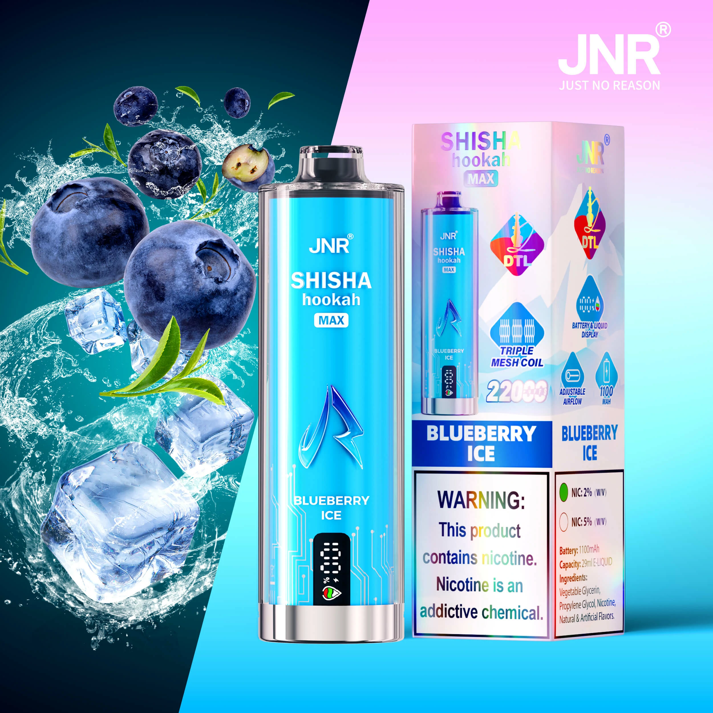 jnr shisha hookah max 22k - image 3