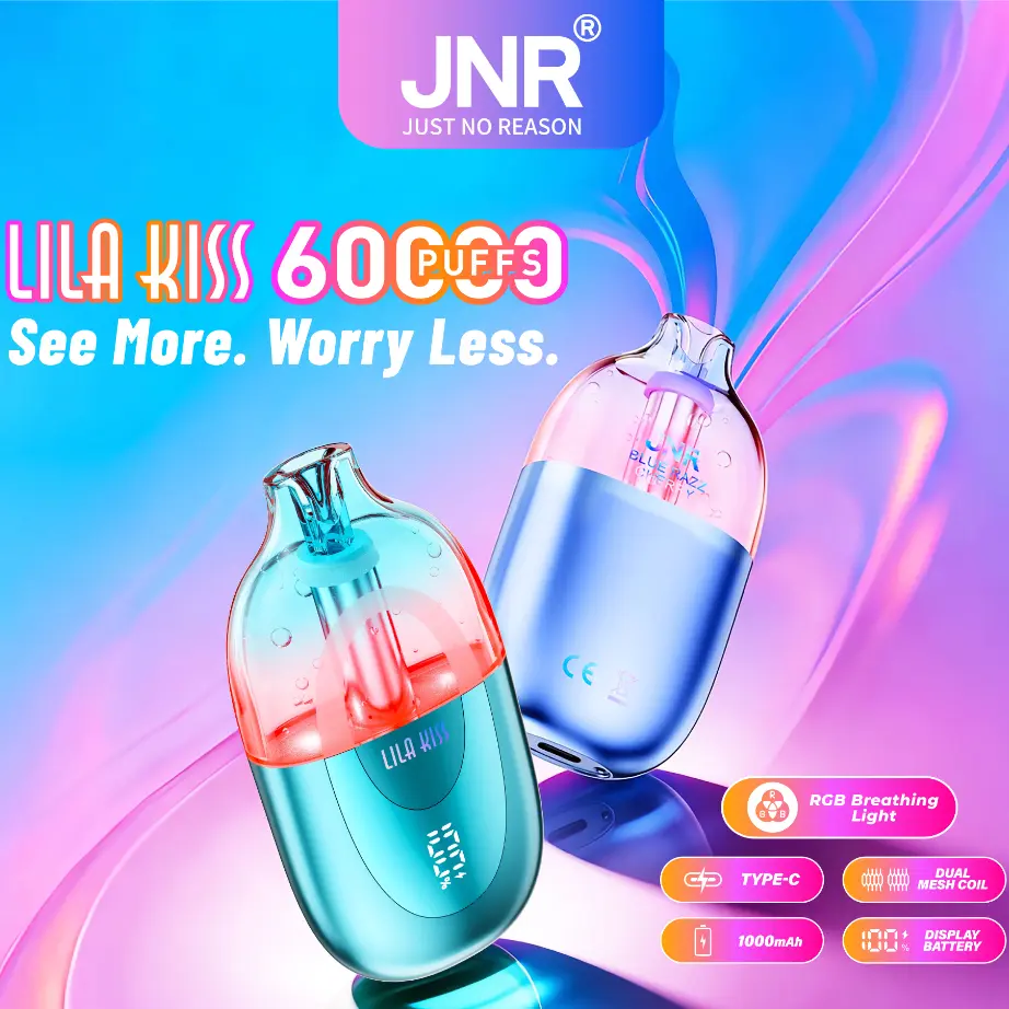 JNR Lila Kiss 60000 60K Bouffées Vape jetable