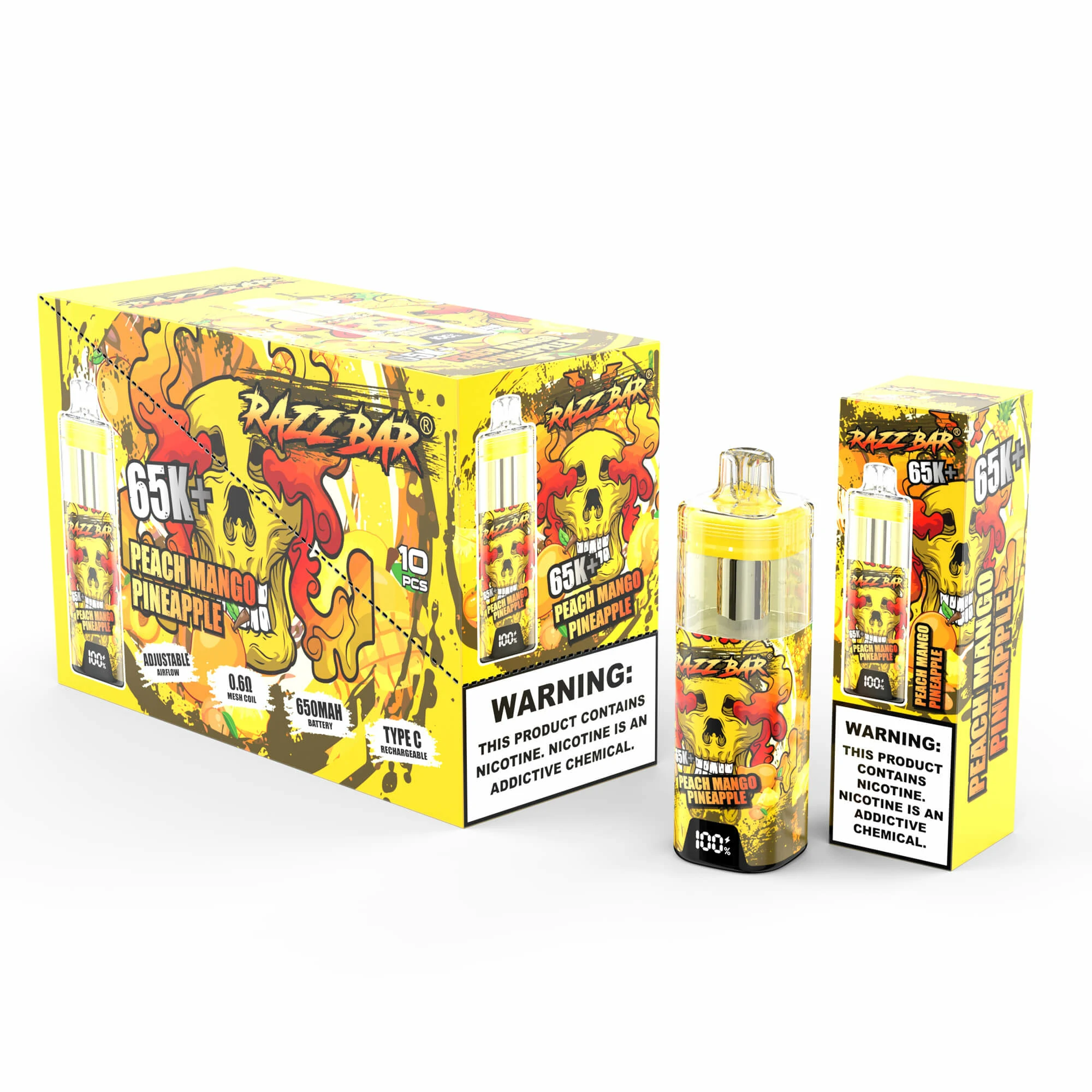 Razz Bar 65000 65K Bouffées Crystal Smart Screen Vape jetable - image 18