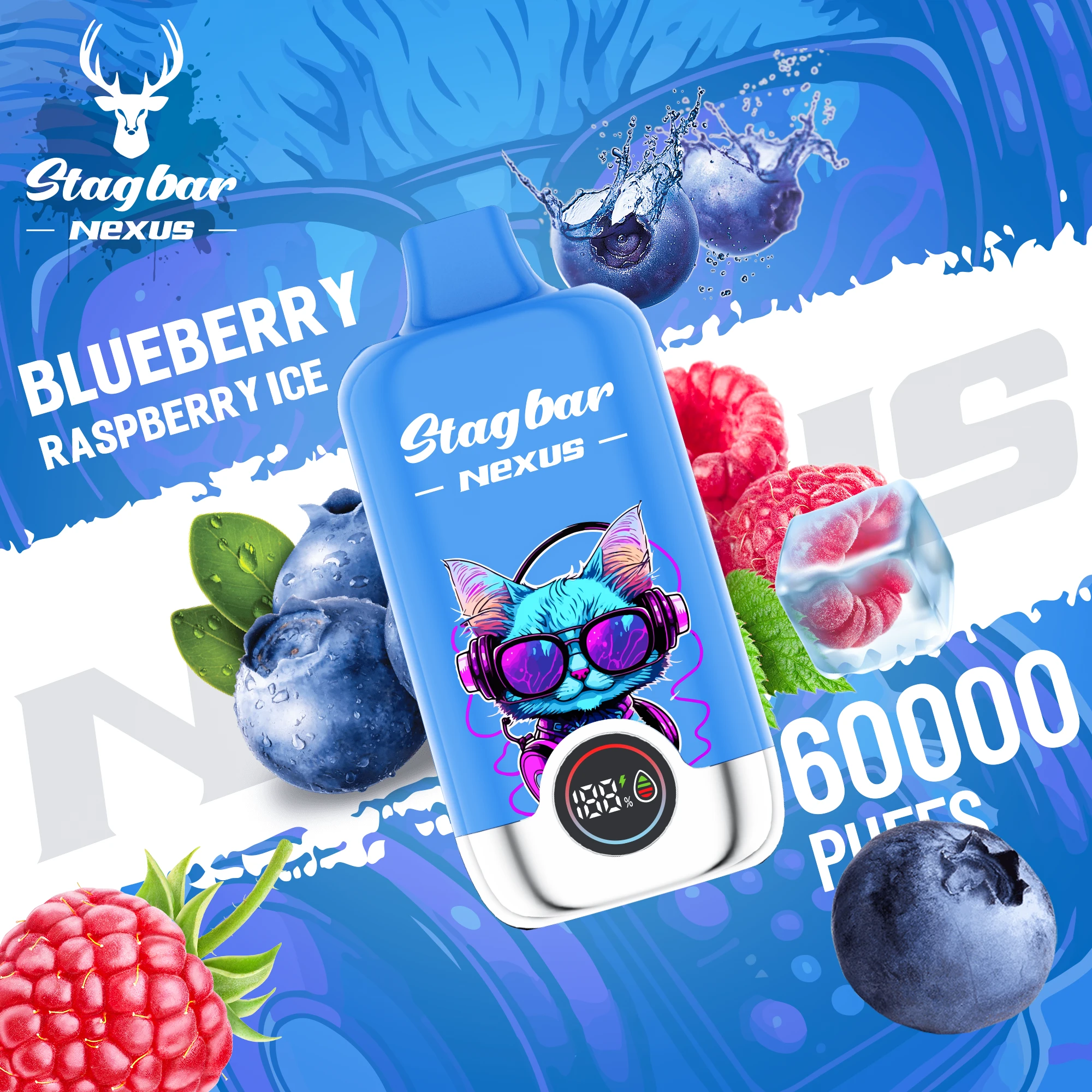 Stag Bar Nexus 60000 60K Bouffées LED Display Vape jetable - image 4