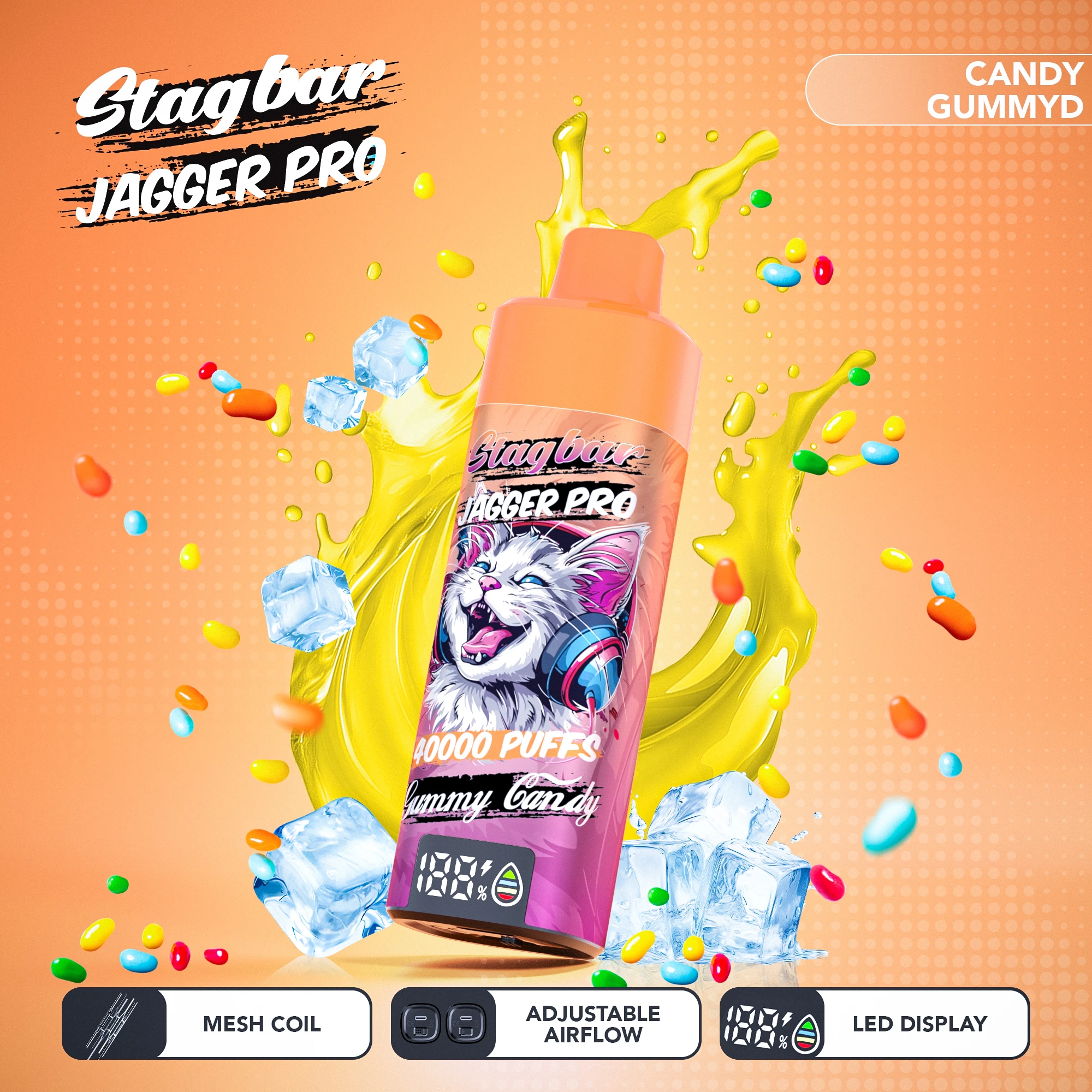 Stag Bar Jagger Pro 40000 40K Bouffées LED Display Vape jetable - image 2