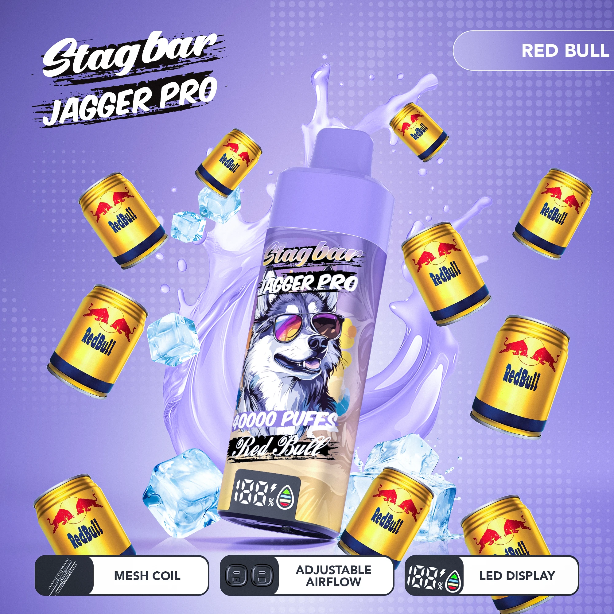 Stag Bar Jagger Pro 40000 40K Bouffées LED Display Vape jetable - image 11