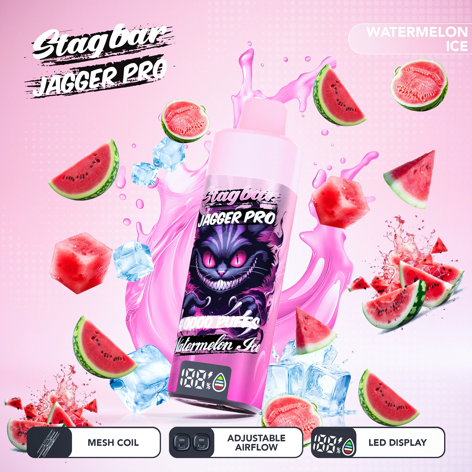 Stag Bar Jagger Pro 40000 40K Bouffées LED Display Vape jetable - image 13