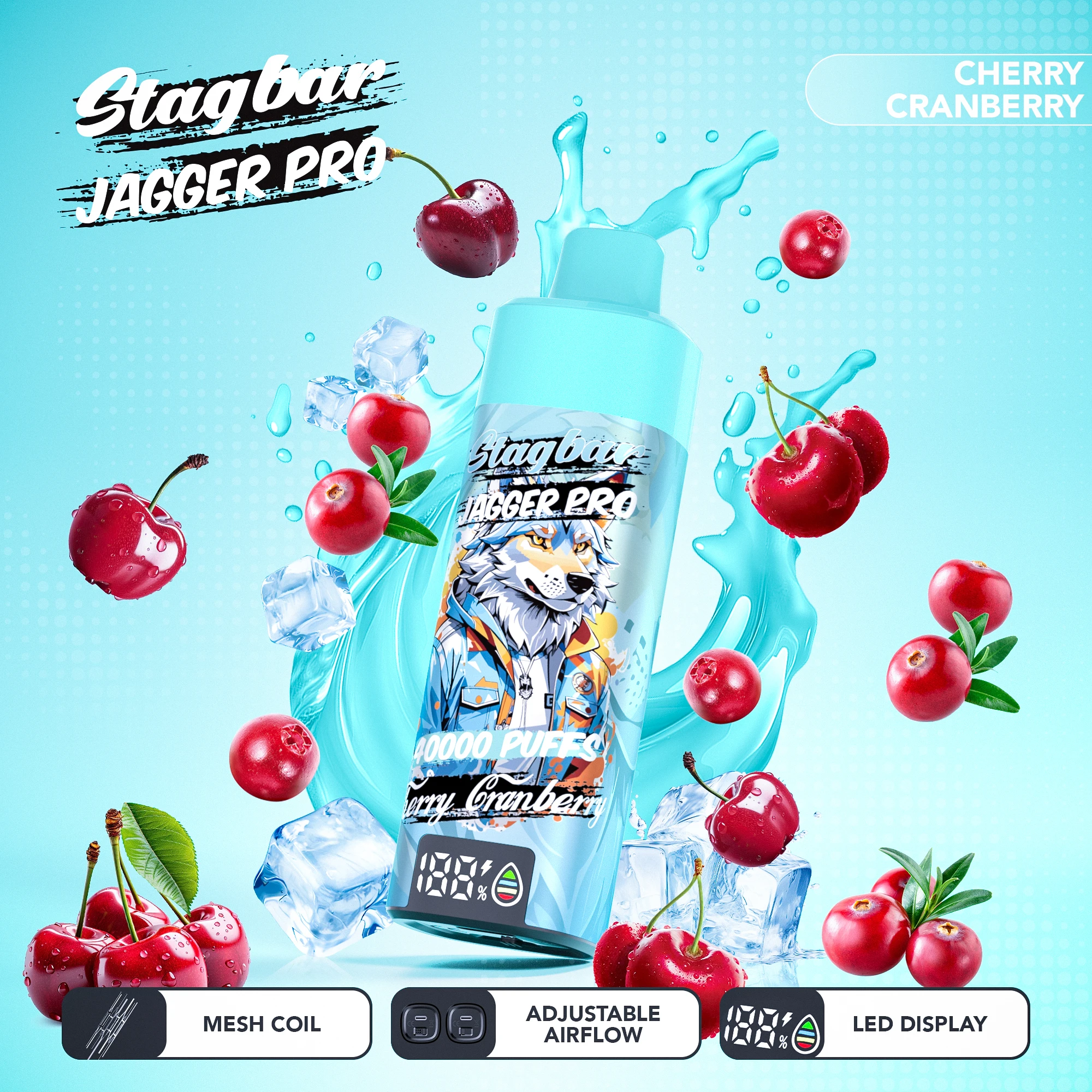 Stag Bar Jagger Pro 40000 40K Bouffées LED Display Vape jetable - image 18