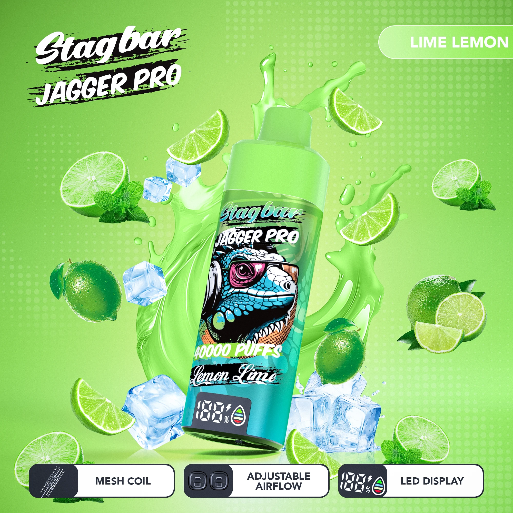 Stag Bar Jagger Pro 40000 40K Bouffées LED Display Vape jetable - image 16
