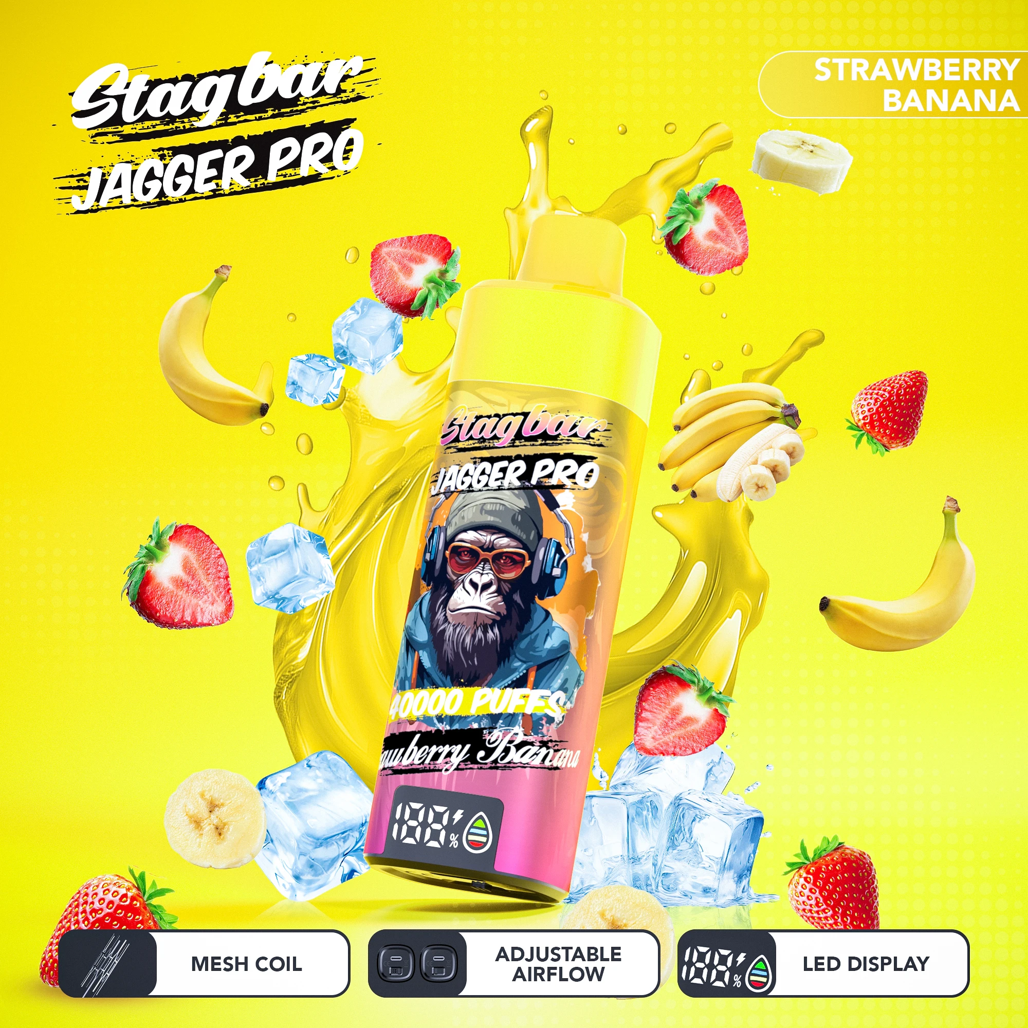Stag Bar Jagger Pro 40000 40K Bouffées LED Display Vape jetable - image 17