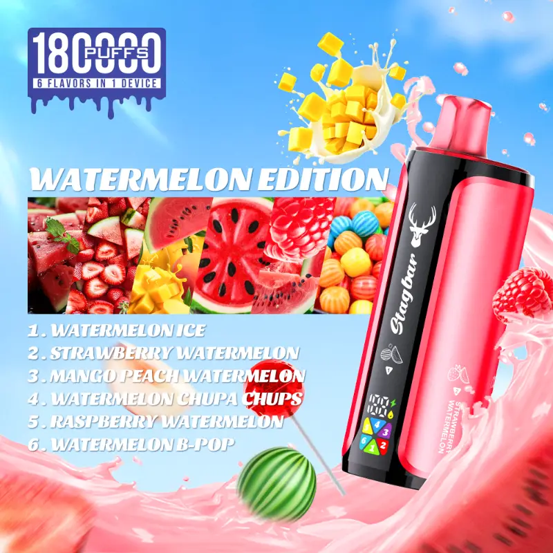 Stag Bar 180000 180K Bouffées 6-in-1 Vape jetable - image 9