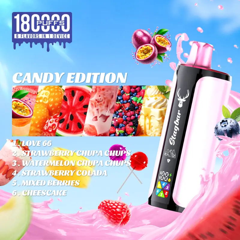 Stag Bar 180000 180K Bouffées 6-in-1 Vape jetable - image 7