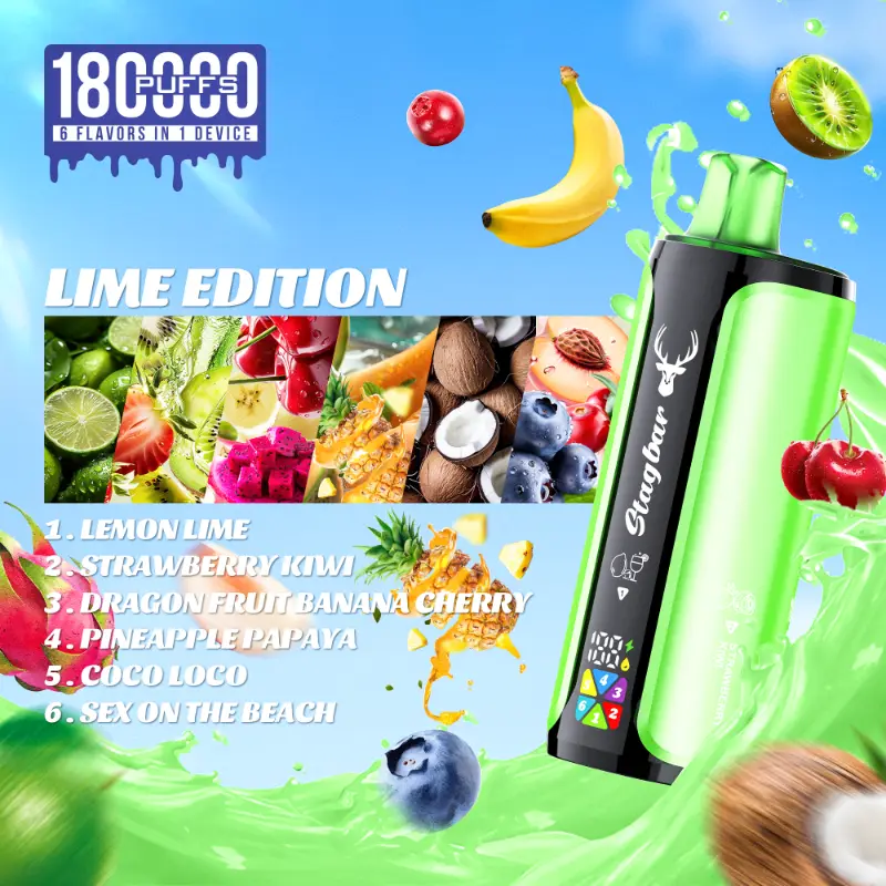 Stag Bar 180000 180K Bouffées 6-in-1 Vape jetable - image 6