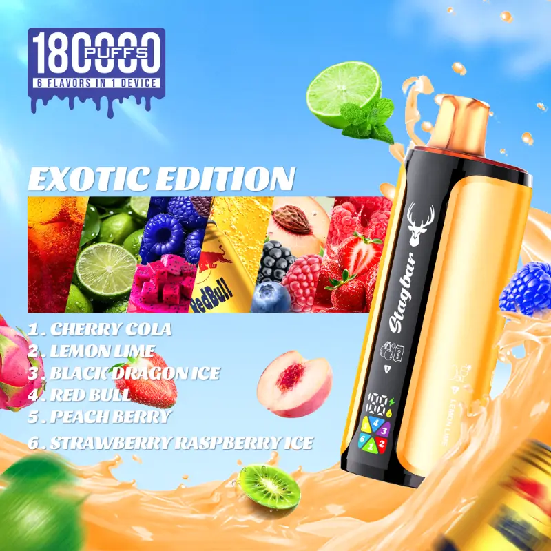 Stag Bar 180000 180K Bouffées 6-in-1 Vape jetable - image 3