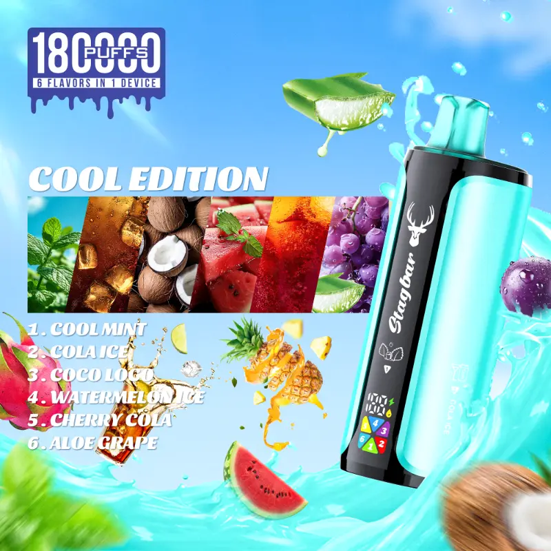 Stag Bar 180000 180K Bouffées 6-in-1 Vape jetable - image 5