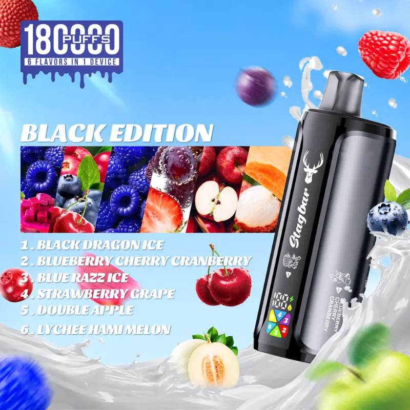 Stag Bar 180000 180K Bouffées 6-in-1 Vape jetable - image 4