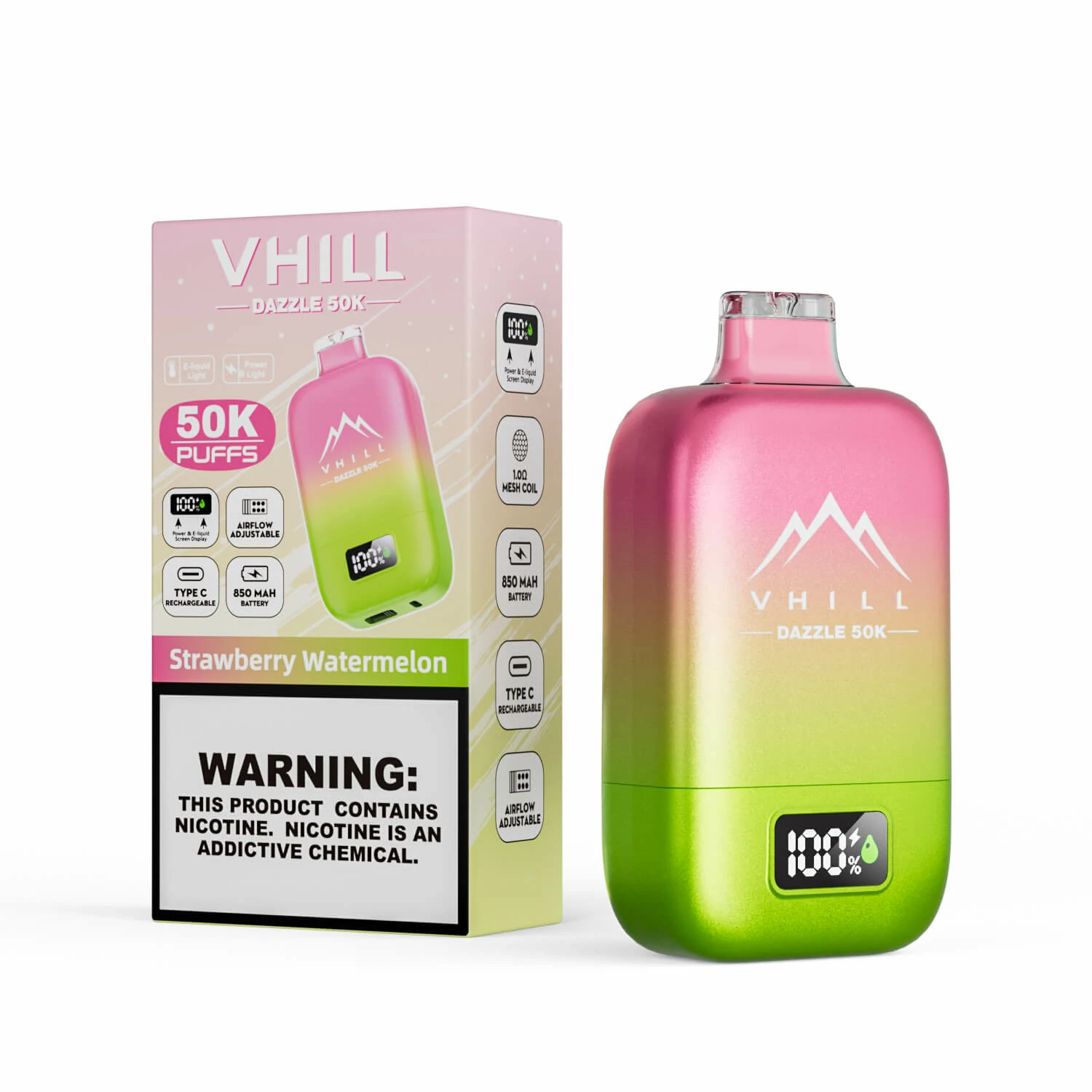 VHILL DAZZLE 50000 50K Bouffées Écran LCD Vape Jetable - image 6