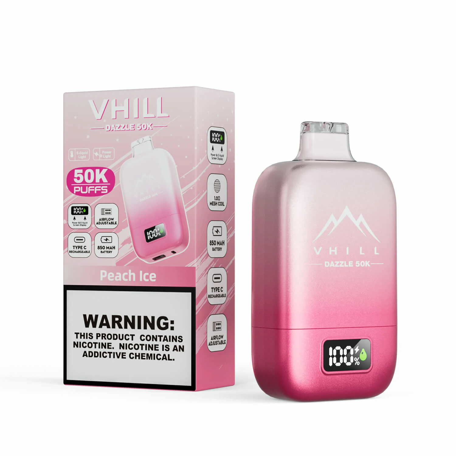 VHILL DAZZLE 50000 50K Bouffées Écran LCD Vape Jetable - image 14
