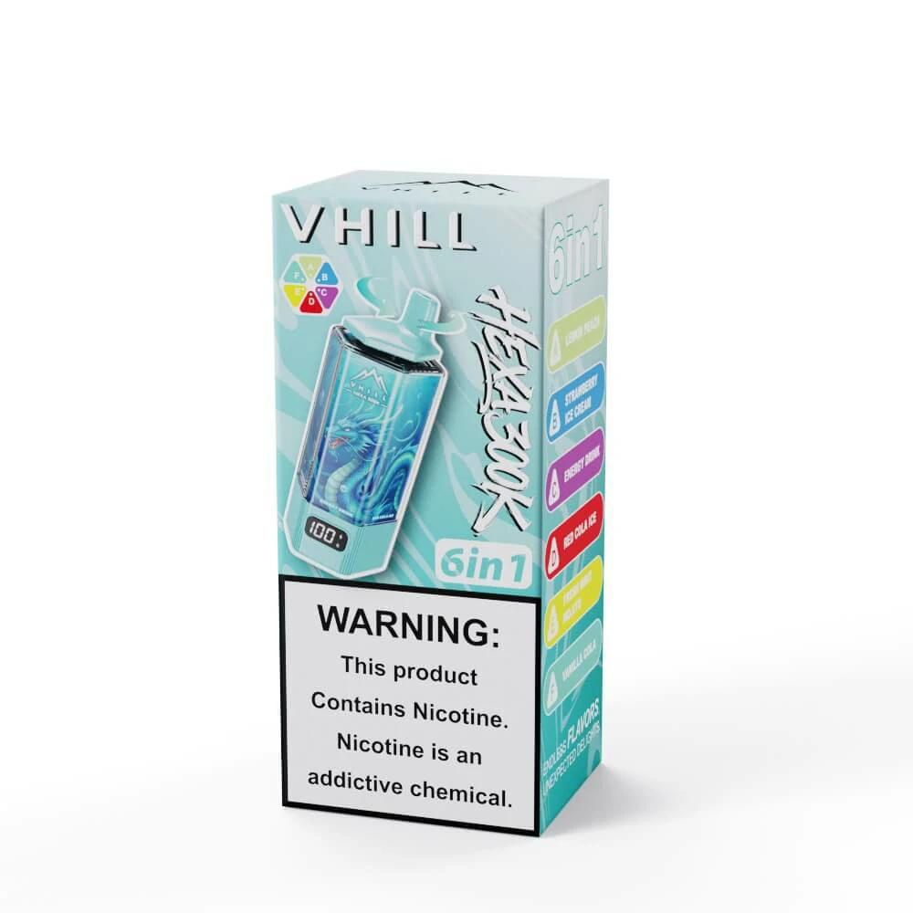 VHILL HEXA 300000 300K Bouffées 6-in-1 Vape jetable - image 6