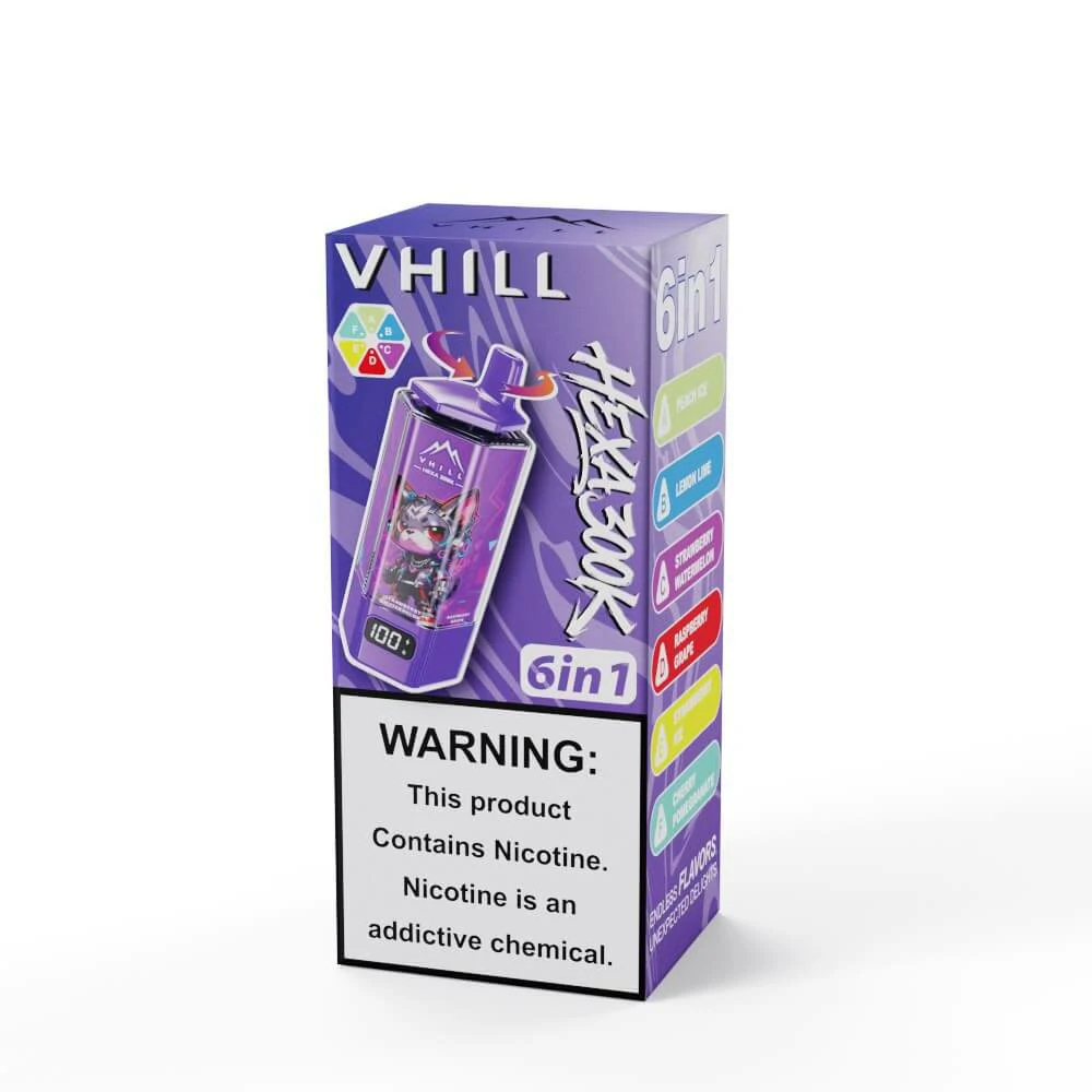 VHILL HEXA 300000 300K Bouffées 6-in-1 Vape jetable - image 7