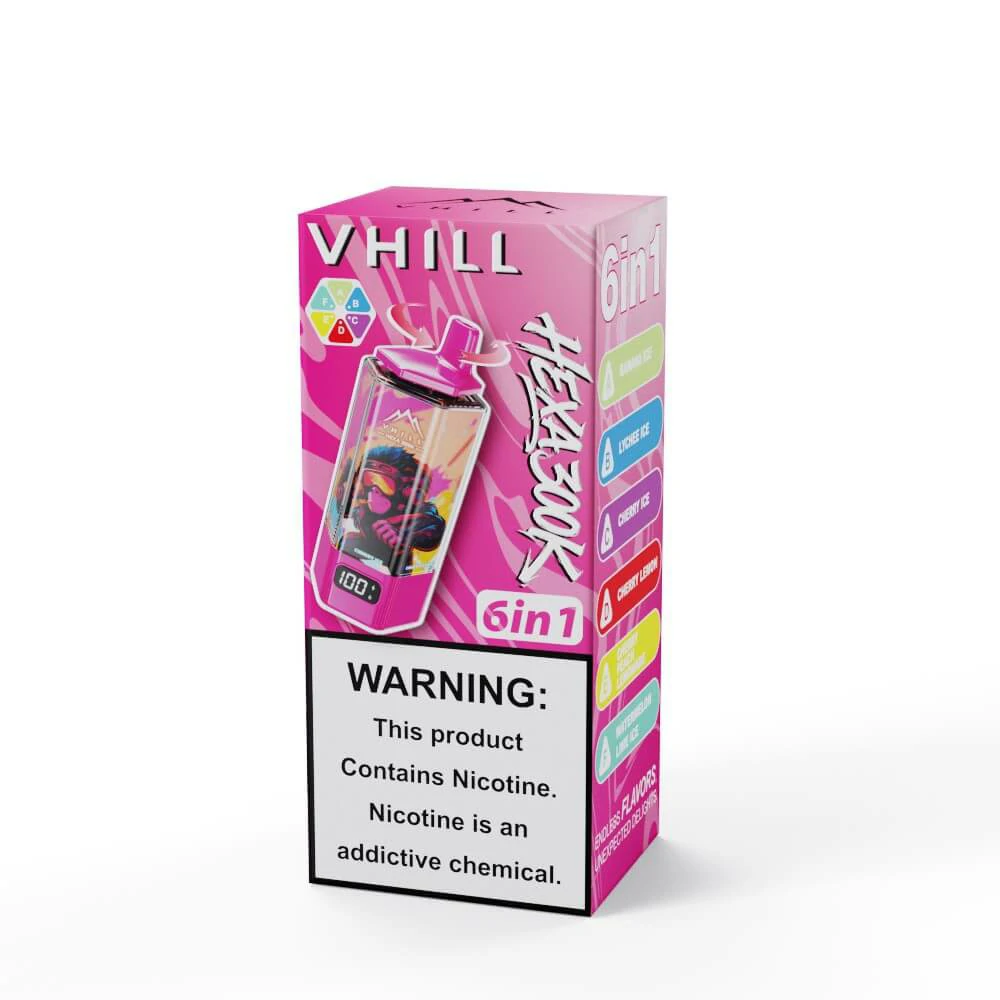 VHILL HEXA 300000 300K Bouffées 6-in-1 Vape jetable - image 12