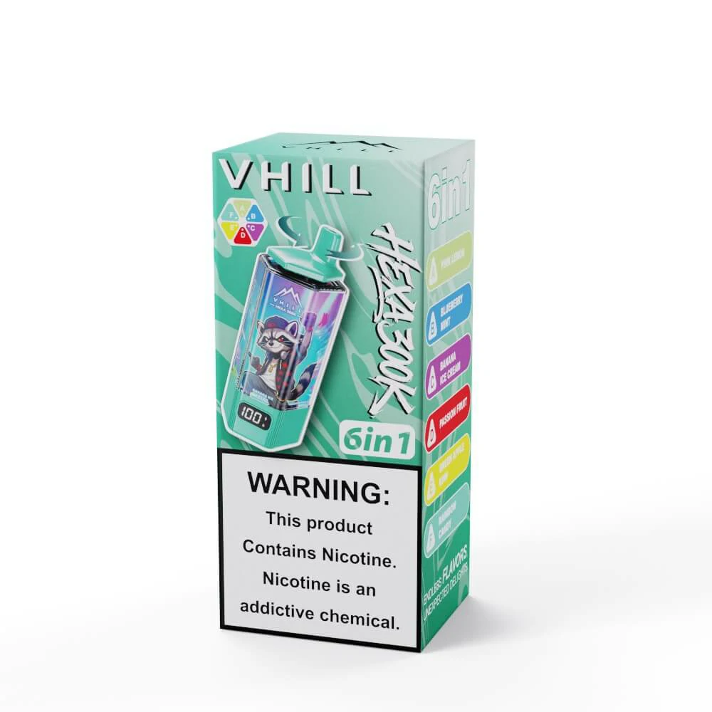 VHILL HEXA 300000 300K Bouffées 6-in-1 Vape jetable - image 5