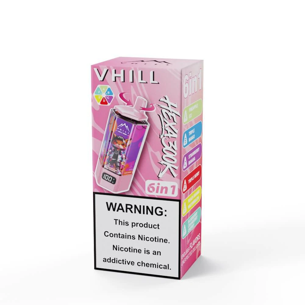 VHILL HEXA 300000 300K Bouffées 6-in-1 Vape jetable - image 4