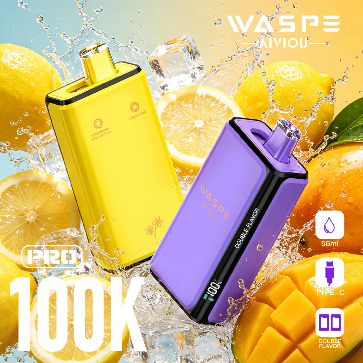 WASPE Pro 100000 100K Bouffées 2-in-1 Vape jetable - image 4