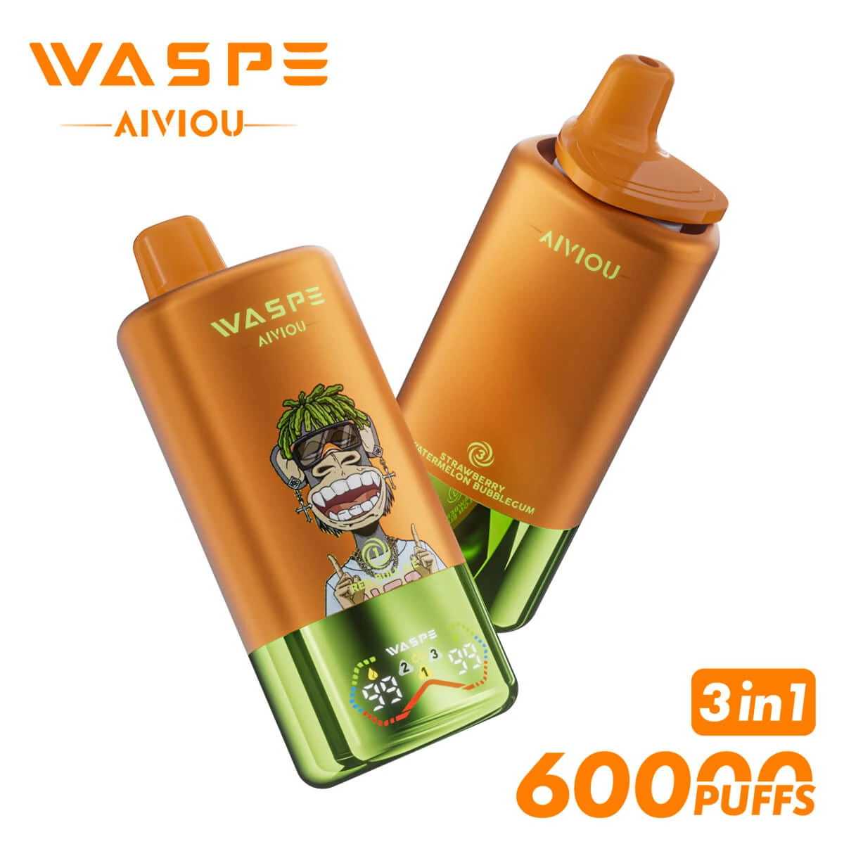 WASPE Bar 60000 60K Bouffées LED Display Vape jetable - image 9