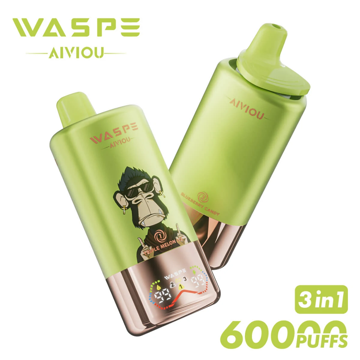 WASPE Bar 60000 60K Bouffées LED Display Vape jetable - image 2