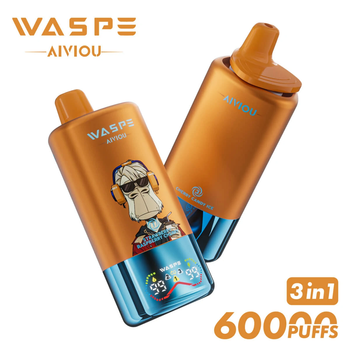WASPE Bar 60000 60K Bouffées LED Display Vape jetable - image 3