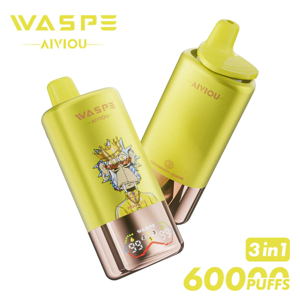 WASPE Bar 60000 60K Bouffées LED Display Vape jetable - image 7
