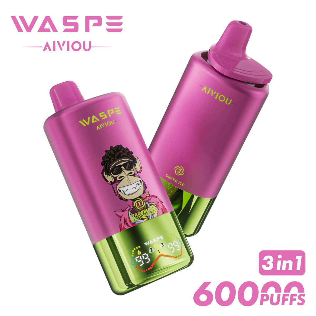 WASPE Bar 60000 60K Bouffées LED Display Vape jetable - image 5