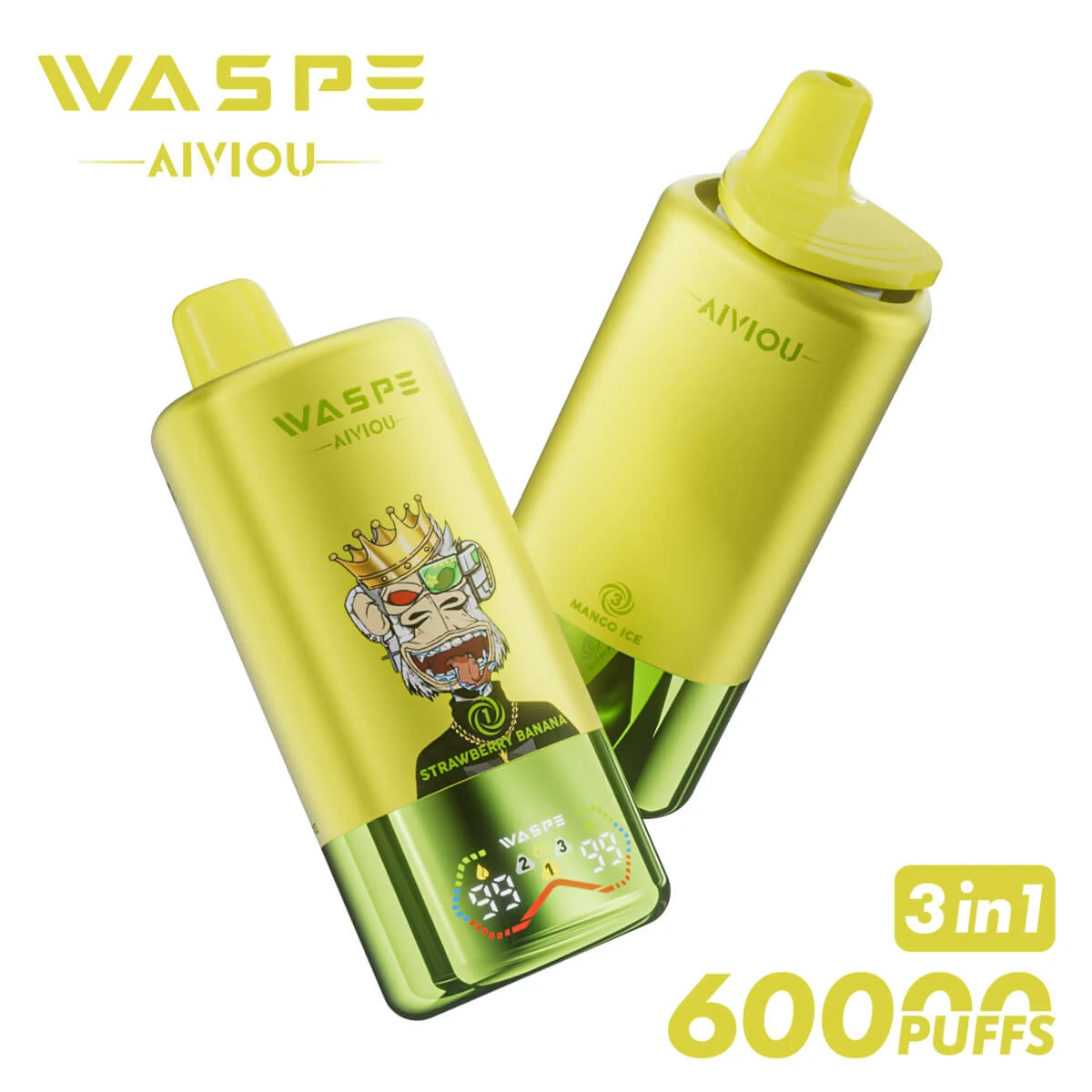 WASPE Bar 60000 60K Bouffées LED Display Vape jetable - image 11